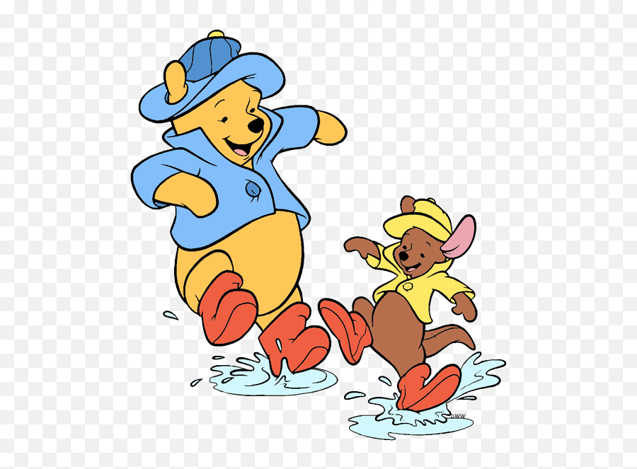 Winnie The Pooh Mixed Group Clip Art 2 Disney Clip Art Galore - Clip Art Puddle Jumping Emoji,Puddle Clipart