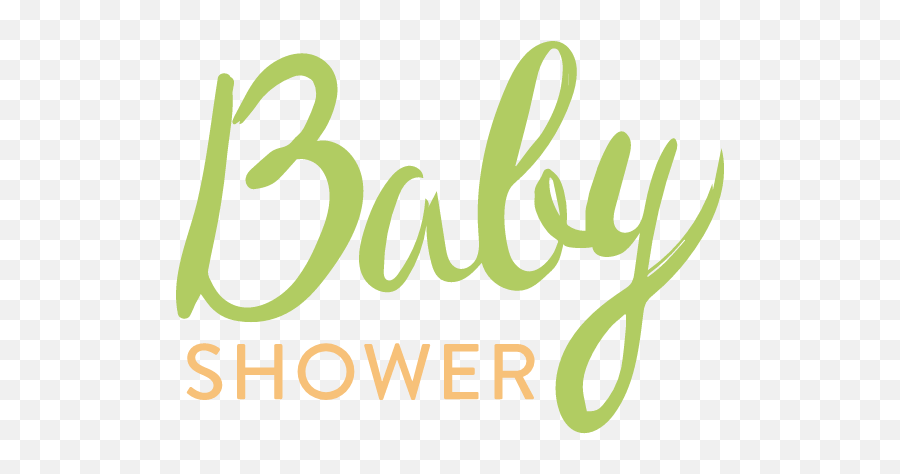 Baby Shower Text Graphic - Clip Art Free Graphics Green Baby Shower Graphic Emoji,Font Clipart