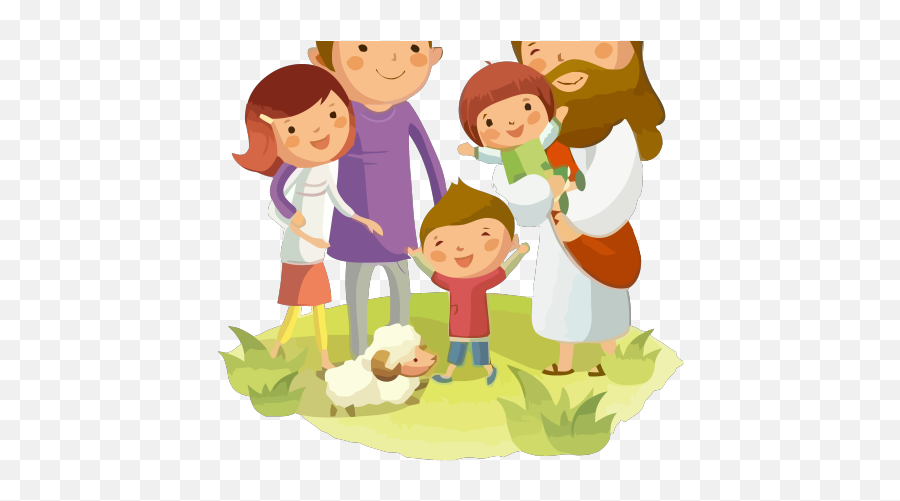 Download Jesus Clipart Children - Jesus Png Kids Png Image Baileton De Familia Animado Emoji,Jesus Clipart