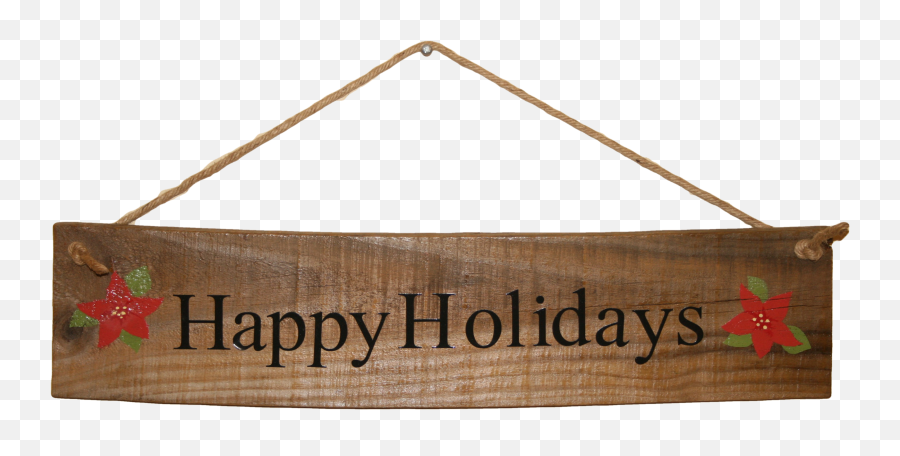 Reclaimed Fence Board Sign Emoji,Happy Holidays Banner Png