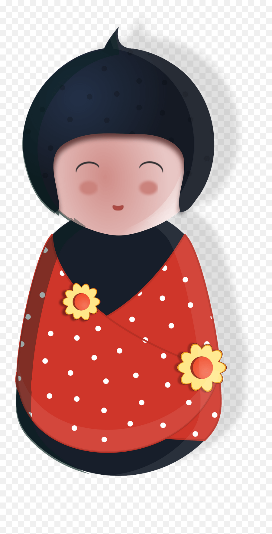 Japanses Doll Baby In A Red Wrap Emoji,Baby Doll Clipart