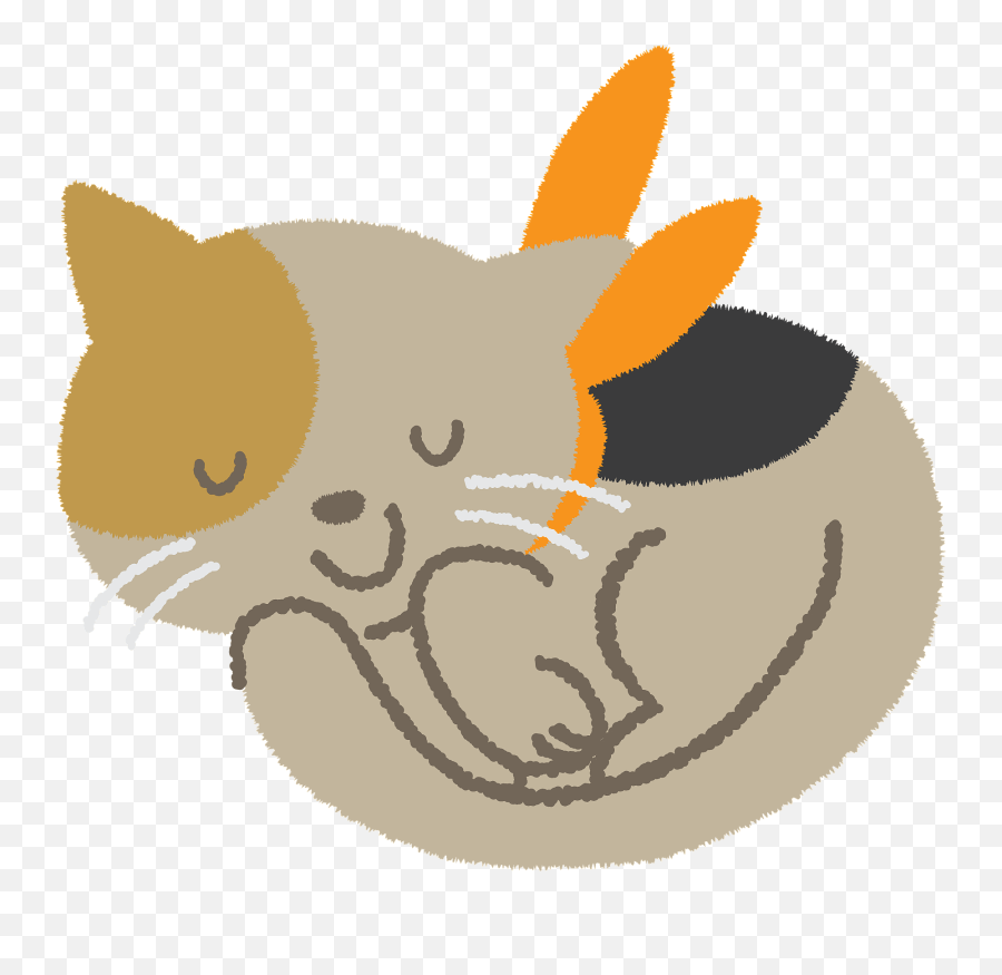 Cat Is Sleeping Clipart Free Download Transparent Png Emoji,Cat Whiskers Clipart