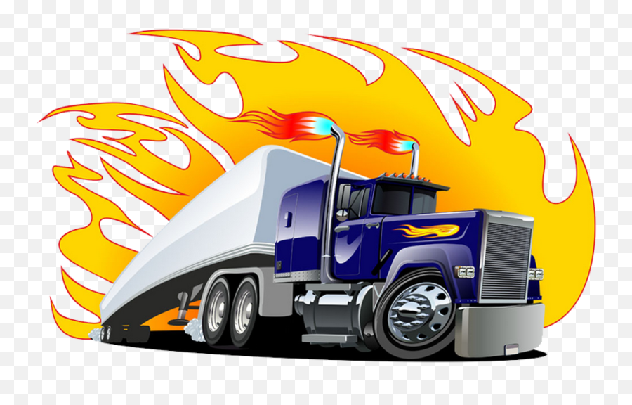 Download Hd Trailer Peterbilt Clip Art Train Transprent Emoji,18 Wheeler Png