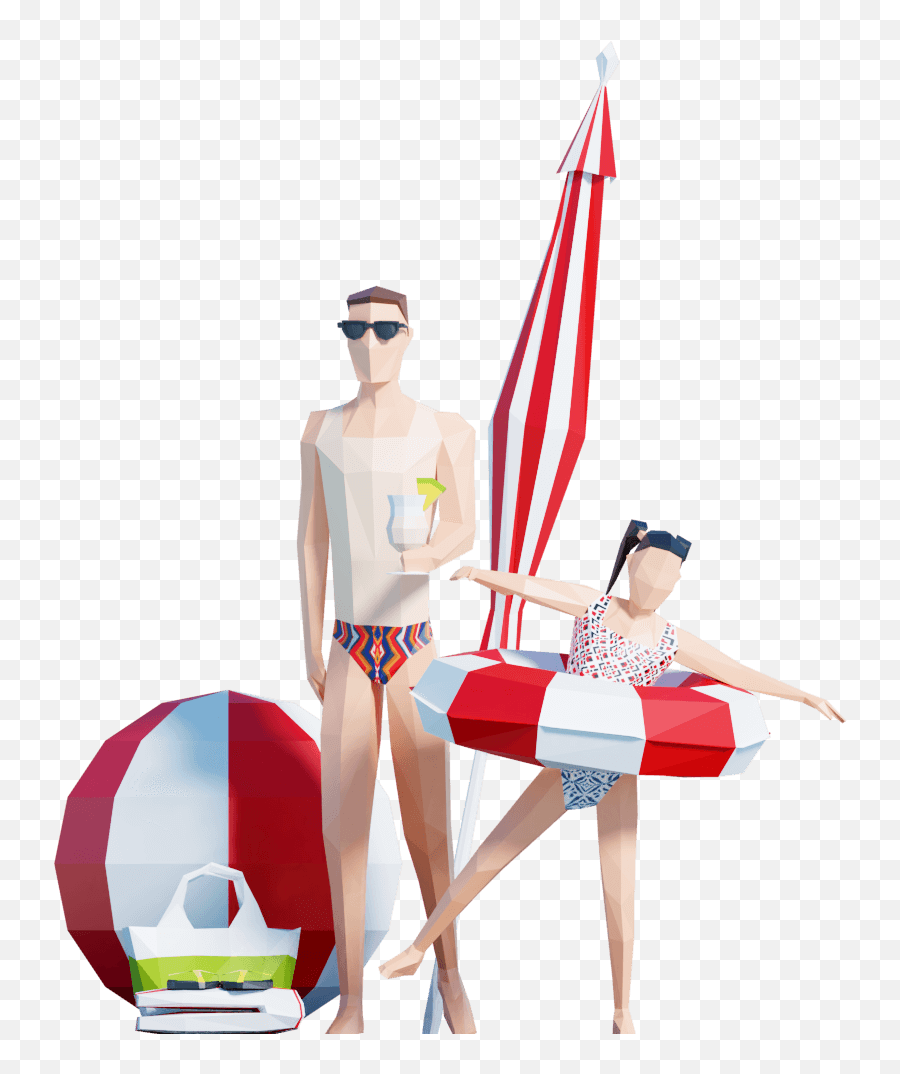 Lowpoly Casual People Bundle By Studio Ochi Emoji,People Swimming Png