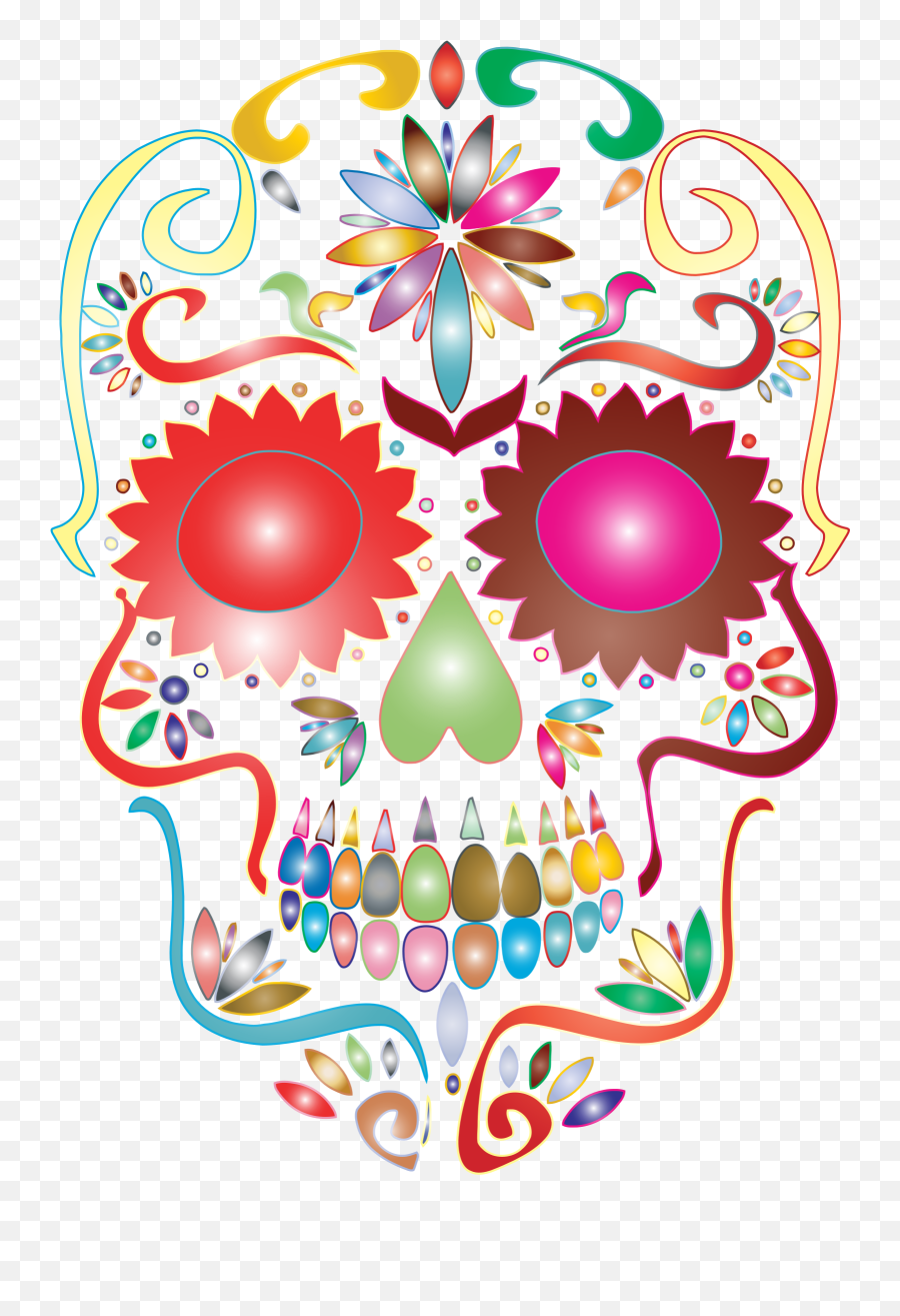 Skull Silhouette Clip Art At - Decorative Emoji,Sugar Skull Clipart