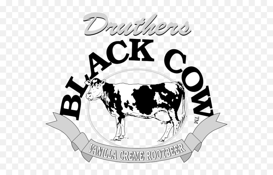 Druthers Black Cow Logo Png Transparent - Sek Blue Emoji,Cow Logo