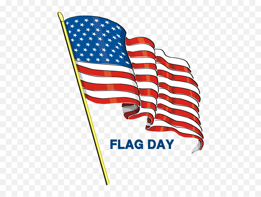 Us Flag Day Clipart Picture In Waving Flag Design Theme - Flag Day Clipart Emoji,American Flag Clipart