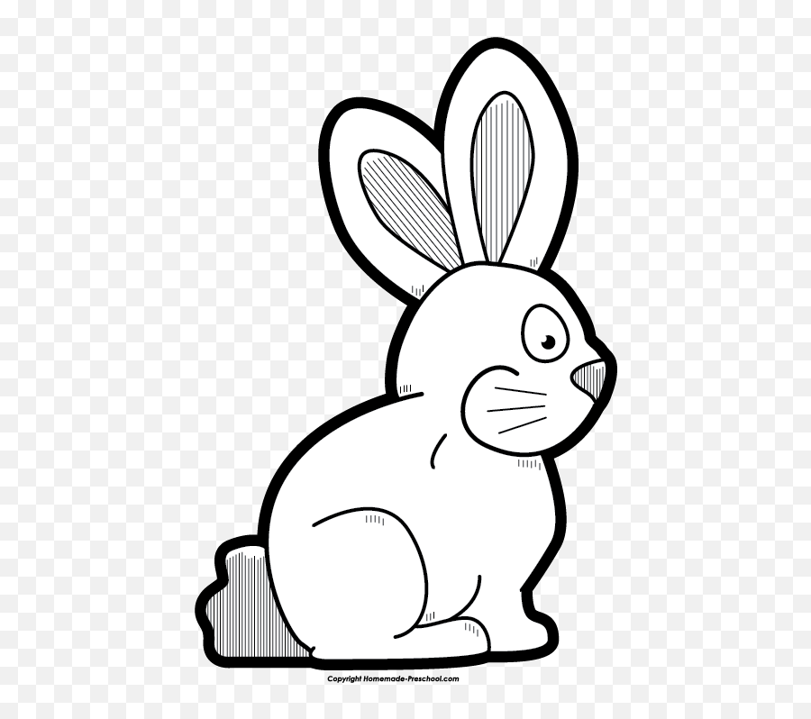 Free Easter Clipart - Rabbit Easter Eggs Clipart Black And White Emoji,Easter Clipart Black And White