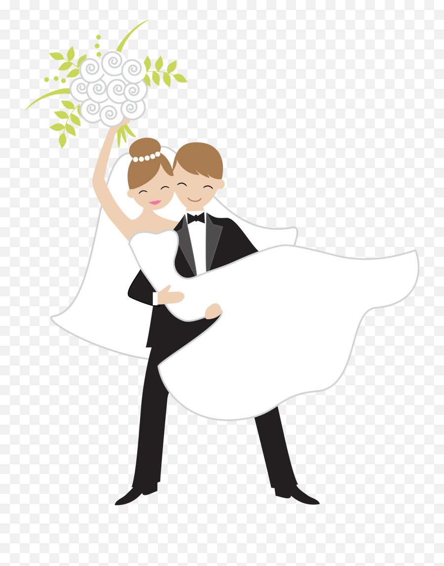 Bride And Groom Coloring Book - Wedding Emoji,Bride And Groom Clipart