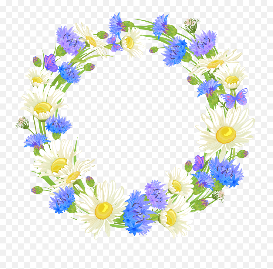 Library Of Spring Flower Wreath Clip - Midsommar Clipart Emoji,Wreath Clipart
