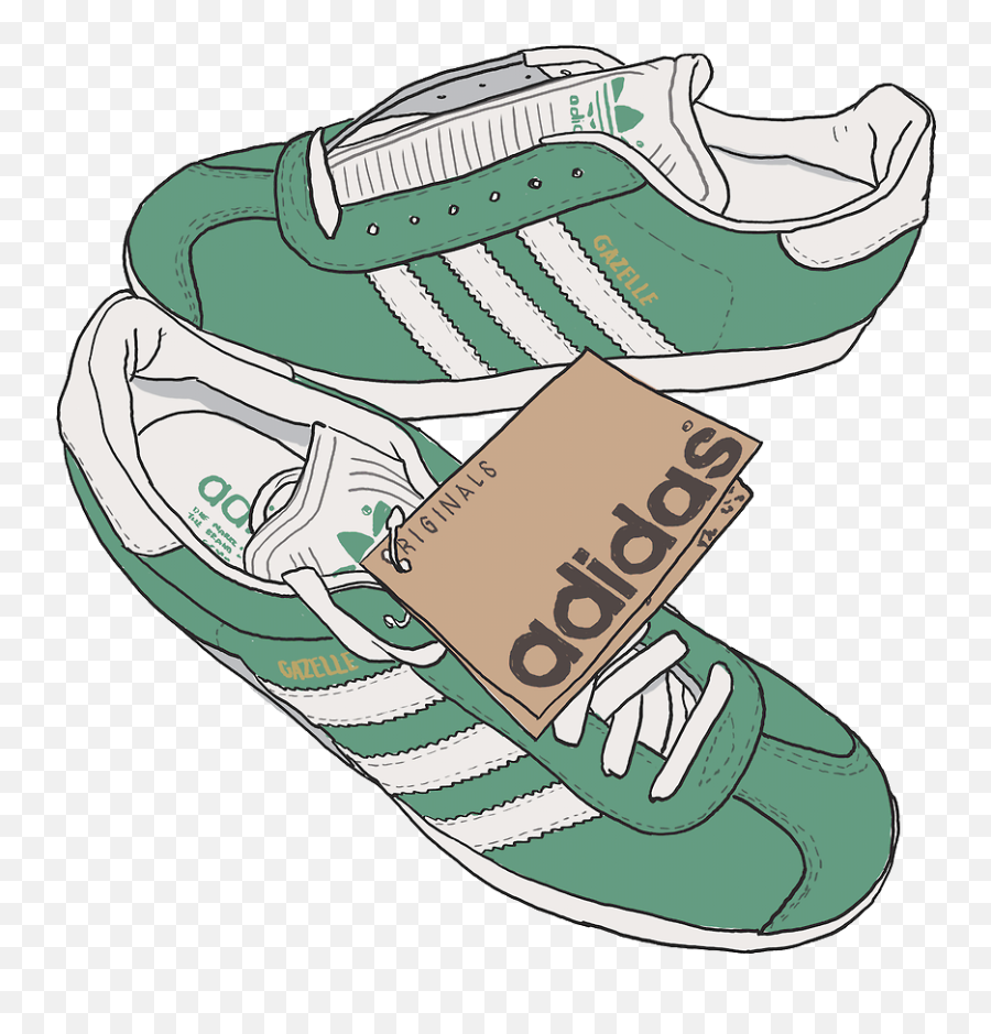 Green Adidas Shoes Clipart Png - Casual Football Vector Png Emoji,Shoes Clipart