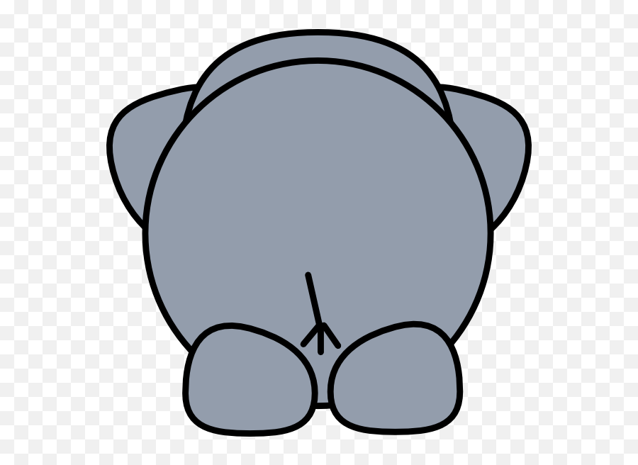 Elephant Back Clip Art - Cartoon Animal Clip Art Emoji,Back Clipart
