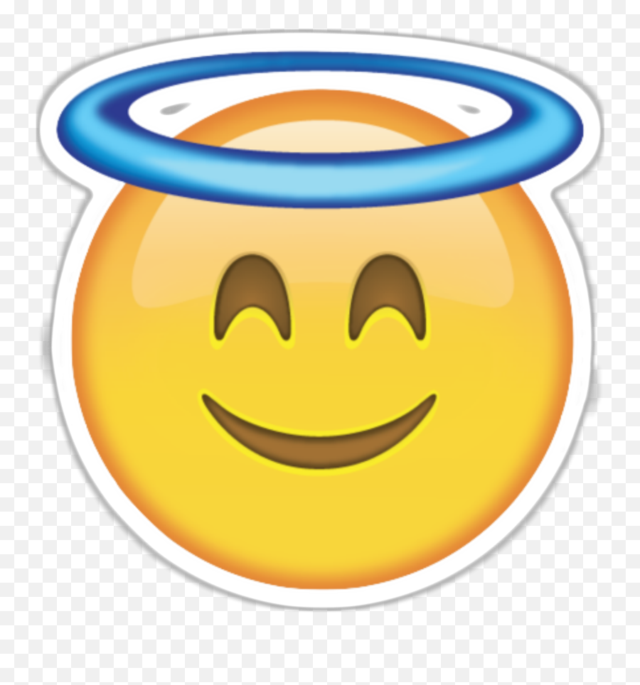Download Smiley Emoji Stickers Emoji Symbols Emojis - Whatsapp Emoji De Angel,Smile Emoji Png