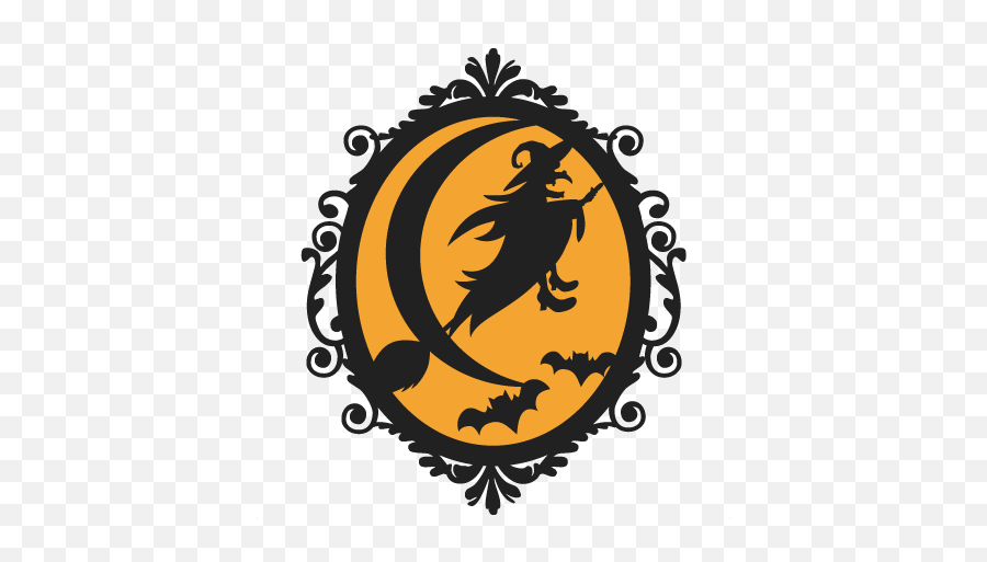 Download Halloween Witch Frame Svg Scrapbook Cut File Cute - Language Emoji,Witch Clipart