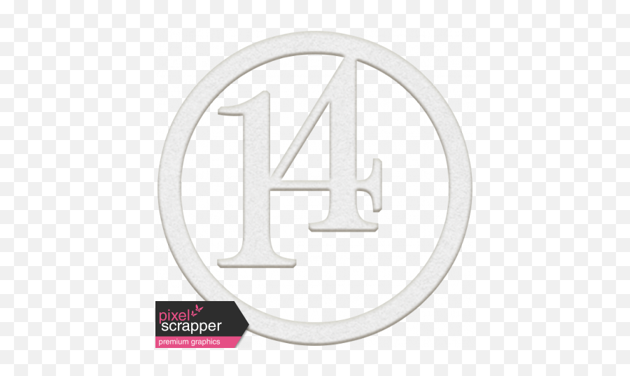 Toolbox Numbers - White Circle Number 14 Graphic By Janet Emoji,White Circle Outline Transparent
