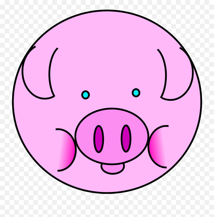 Pig Clipart Free Images 5 - Pig Circle Emoji,Pig Clipart