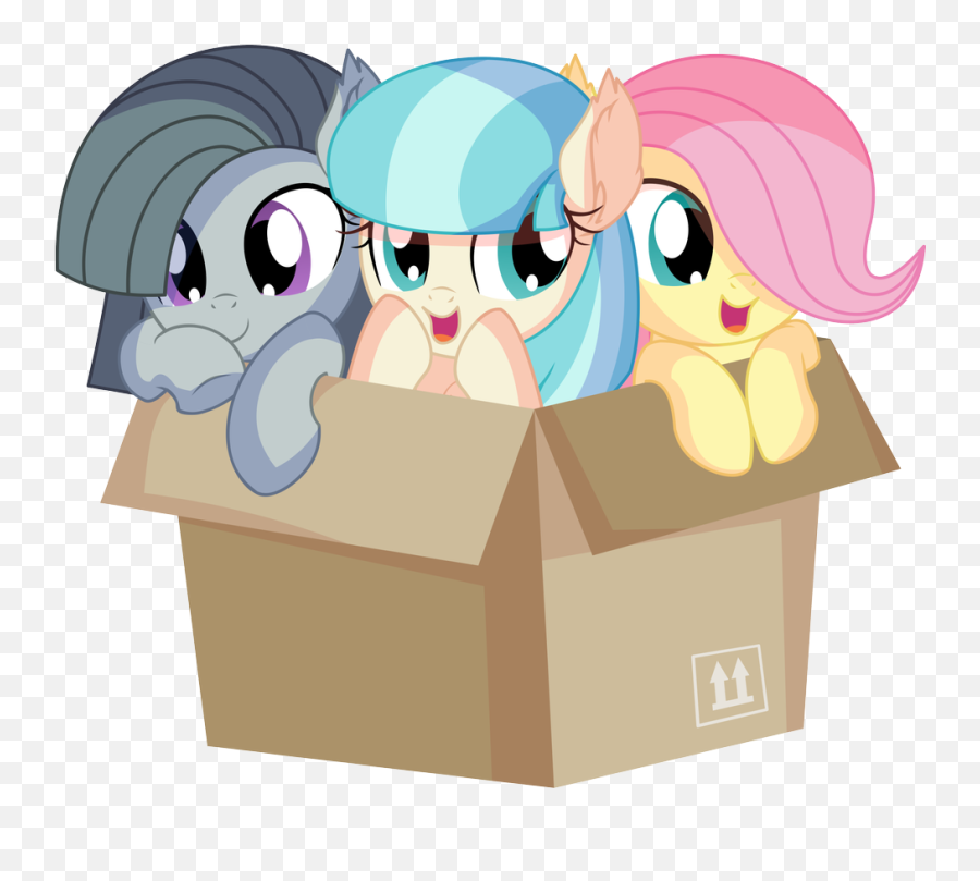 Fluttershy Coco Pommel And Marble Pie - Box By Emoji,Marbles Clipart