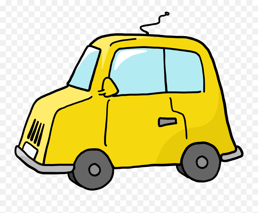 Free Clip Art - Transparent Yellow Car Clipart Emoji,Transportation Clipart