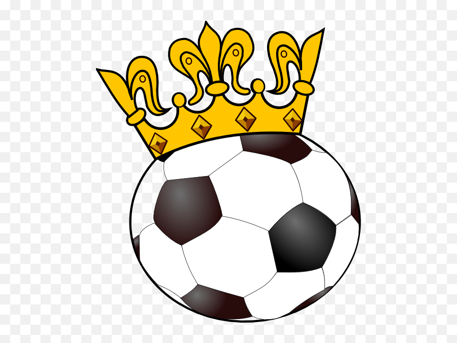 Soccer Ball With Crown Clipart - Clip Art Cute Soccer Ball Emoji,Soccer Ball Clipart