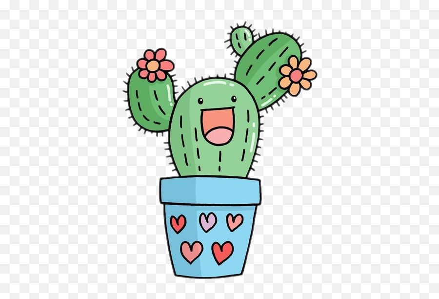 Cartoon Cactus Png - Cute Cactus Cactus Clipart Emoji,Cactus Clipart
