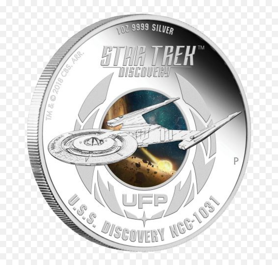 Star Trek Discovery 2018 1oz Silver - Clock Emoji,Cbs Star Trek Logo