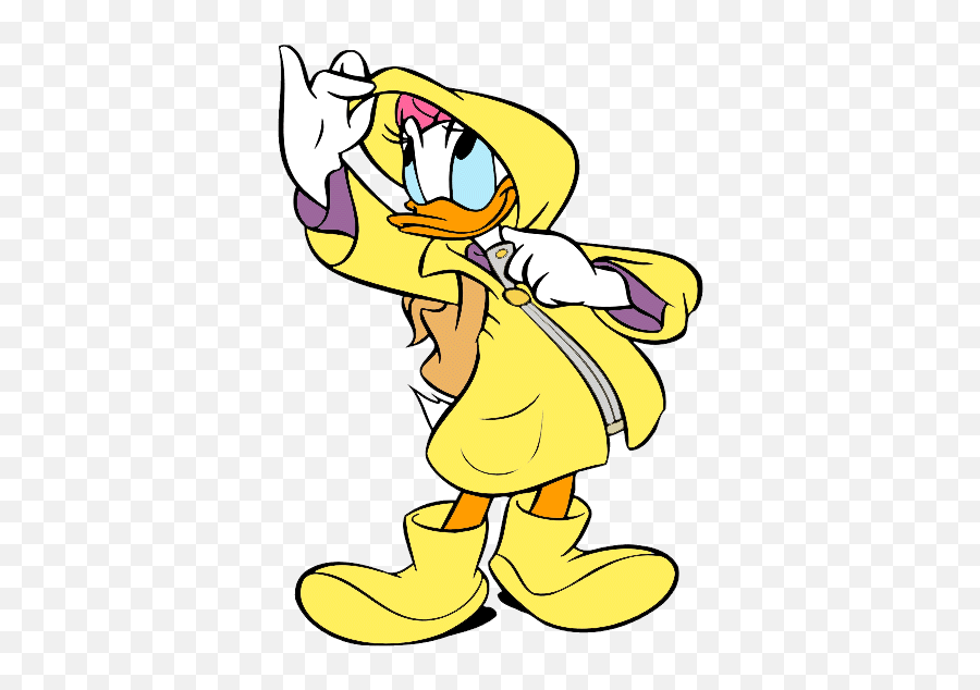 Daisy Duck Clipart - Daisy Duck In The Rain Emoji,Duck Clipart