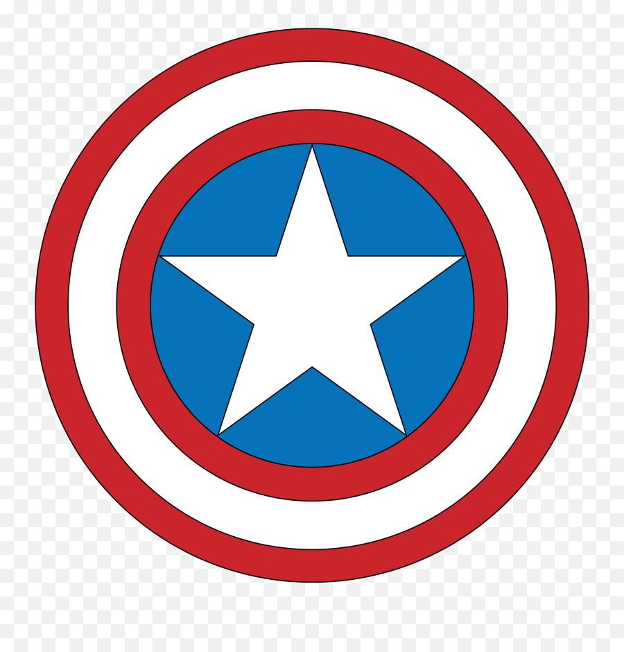 Captain America Shield - Dibujo Escudo Del Capitan America Emoji,Captain America Logo