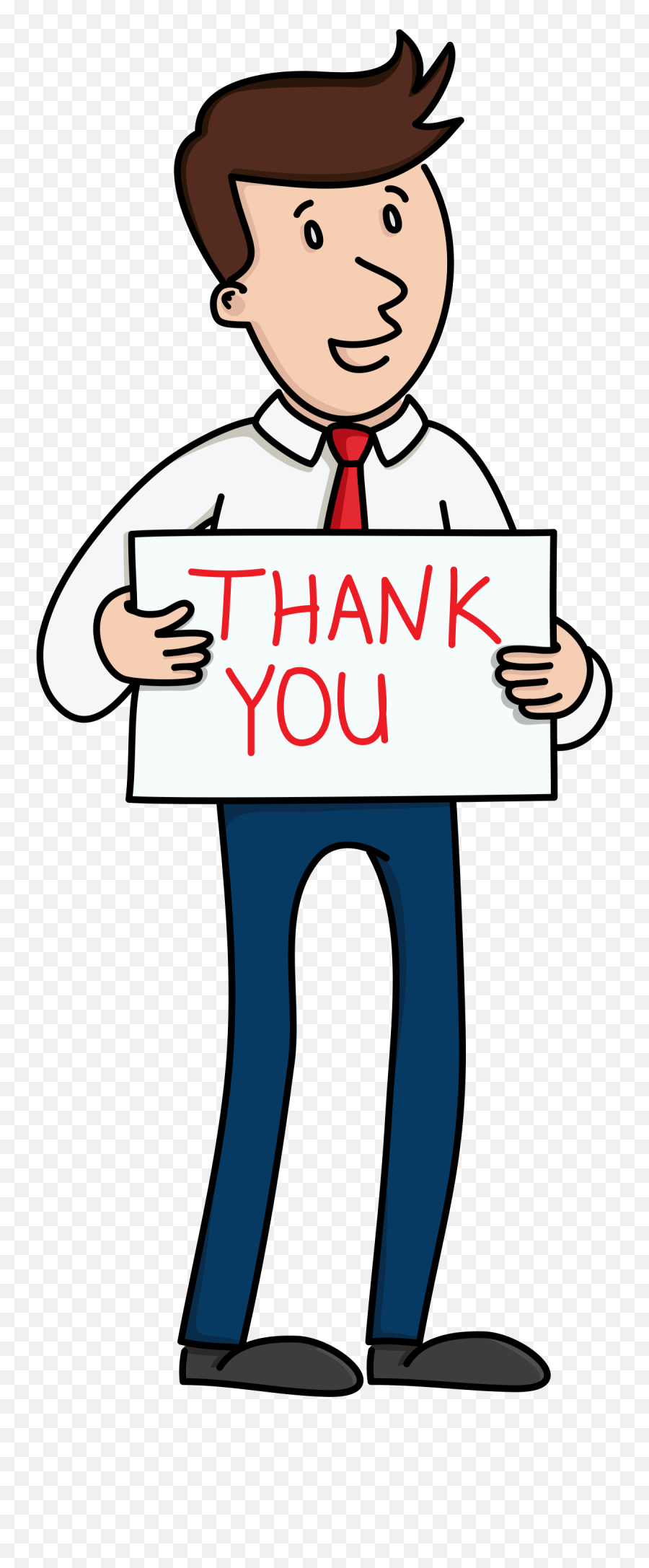 Filea Businessman Holding A Thank You Signsvg - Wikimedia Terima Kasih Kartun Png Emoji,Thank You Transparent