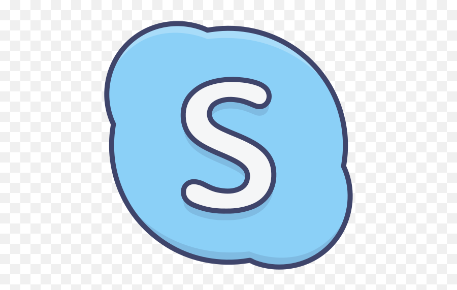 Skype Logo Social Media Free Icon Of - Vertical Emoji,Skype Logo