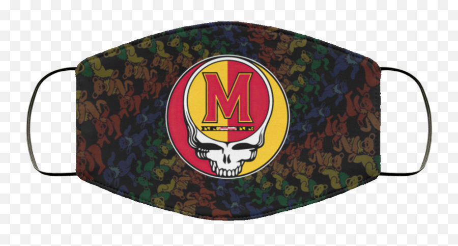 Maryland Terrapins Grateful Dead Face Mask - Scorpion Face Mask Emoji,Grateful Dead Logo