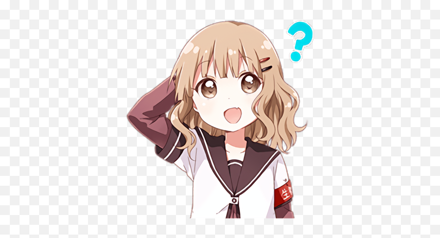 45834198 - Transparent Anime Girl Png Full Size Png Confused Cute Anime Face Emoji,Anime Girl Png