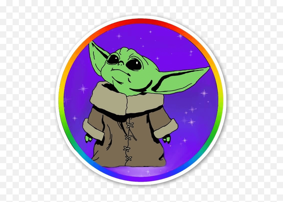 Die Cut Baby Yoda - Yoda Emoji,Baby Yoda Png