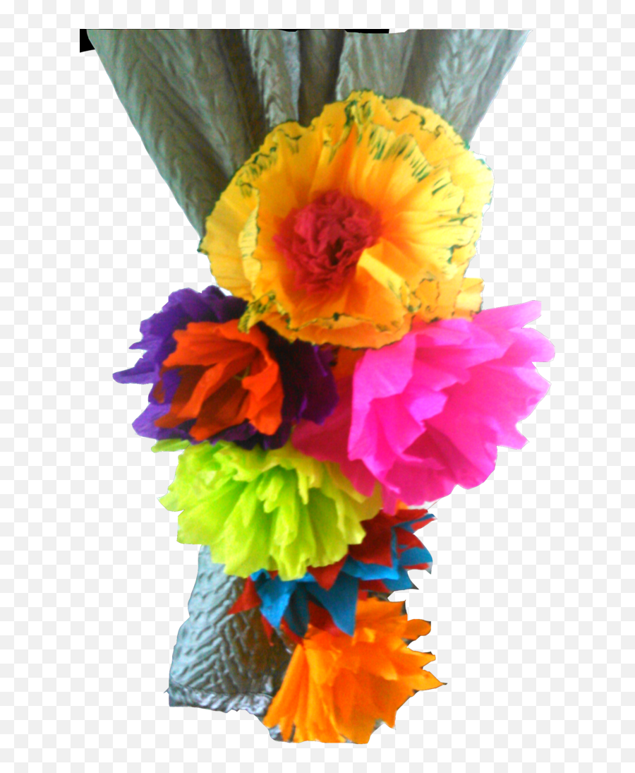 Fiesta Mexican Crepe Paper Flowers Large Decorations - Artificial Flower Emoji,Mexican Flowers Png