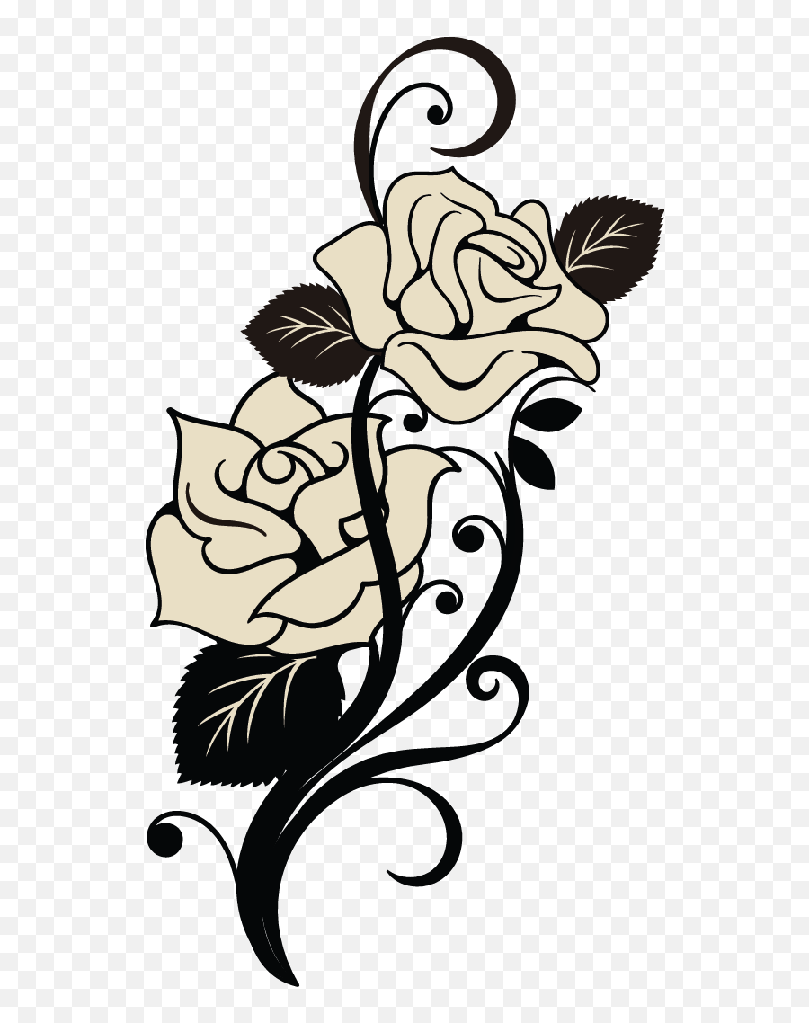Download White Black Flower - Illustration Png Image With No Emoji,Black Flower Png