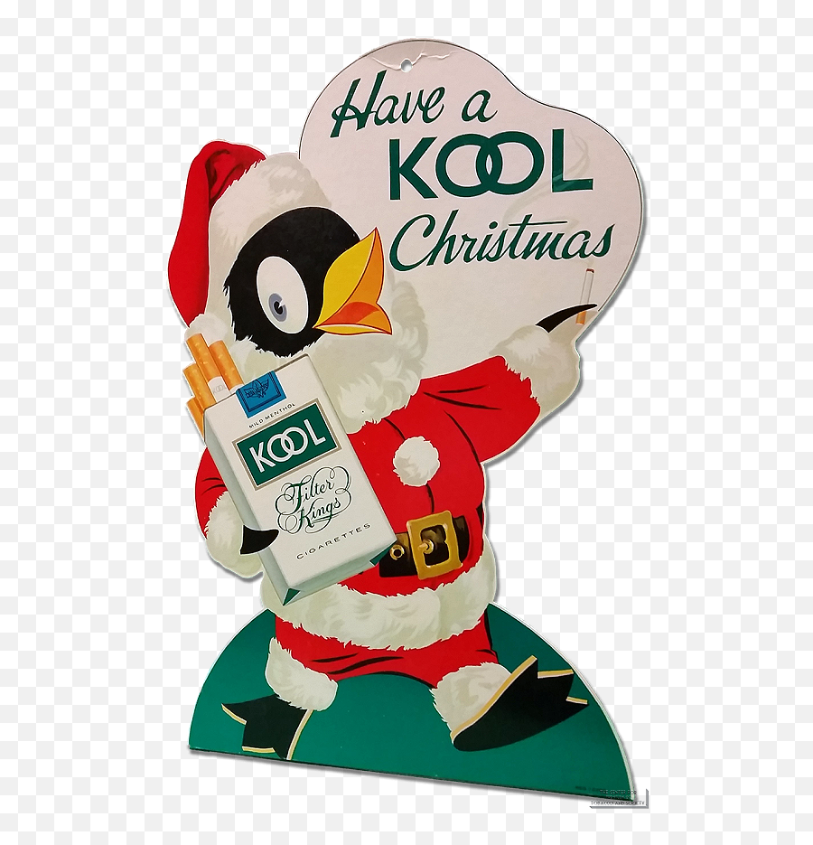 Kool Promotional Store Display Featuring Brand Mascot Willie Emoji,1950s Clipart