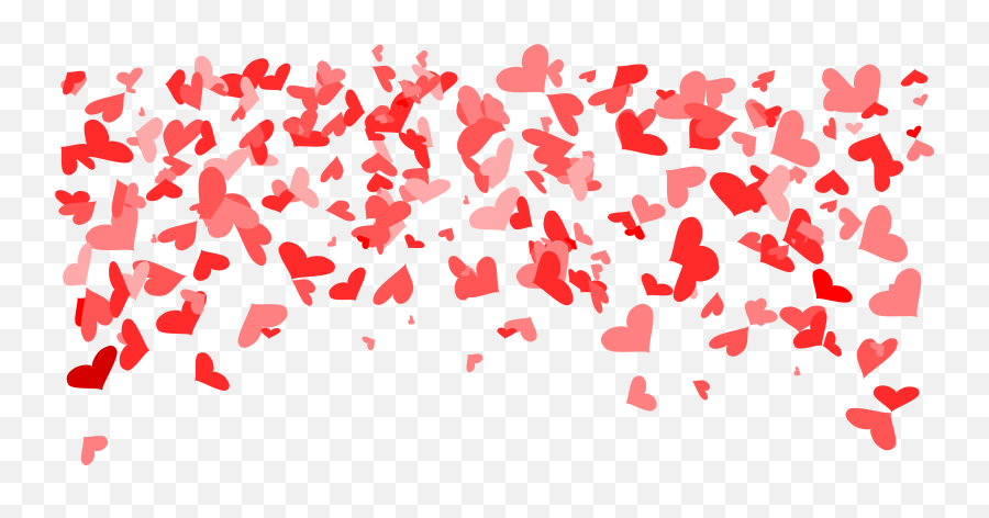 4 Heart Confetti Background Png Transparent Onlygfxcom - Transparent Heart Confetti Png Emoji,Heart Png