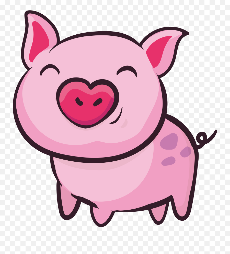 Download Domestic Clip Pink Cute - Farm Cute Animal Png Emoji,Pig Clipart