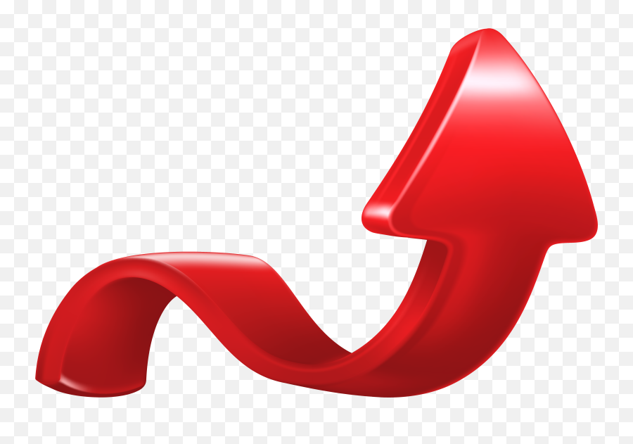 Curved Red Arrow Png - Increase Arrow Red Emoji,Red Arrow Png