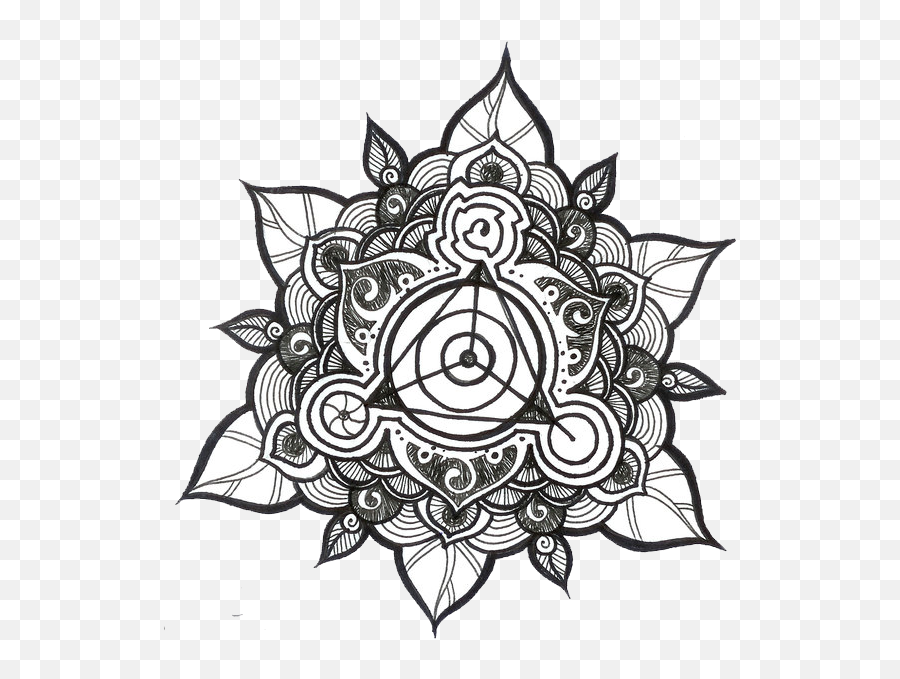 Mandala Tattoos Picture Hq Png Image - Tattoo Triangle Mandala Emoji,Mandala Png