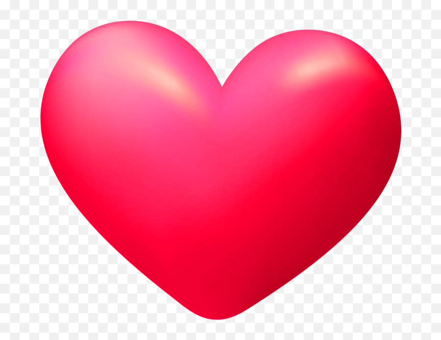 3d Heart Transparent - Pink 3d Heart Png Emoji,Heart Transparent