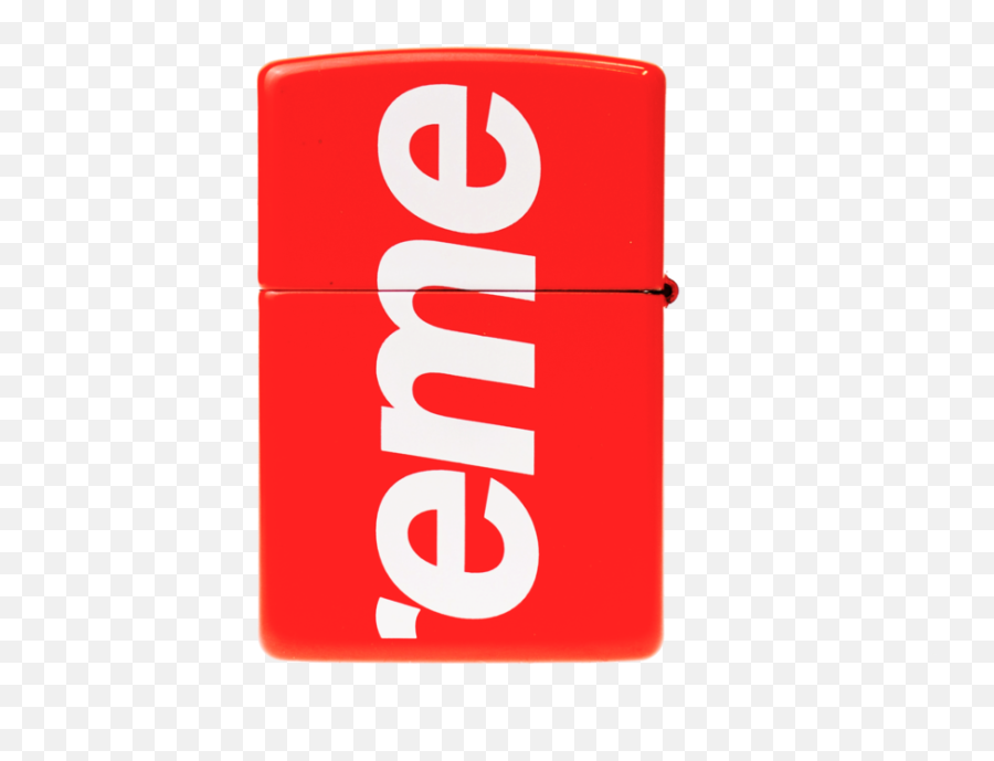 Supreme Logo Zippo Red - Vertical Emoji,Supreme Png