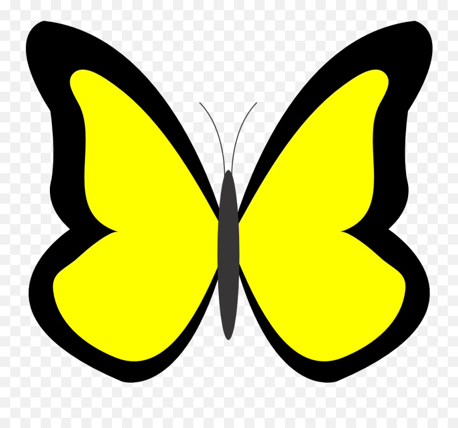 Butterflies Cartoon Butterfly Clipart 5 - Yellow Butterfly Png Cartoon Emoji,Butterfly Clipart