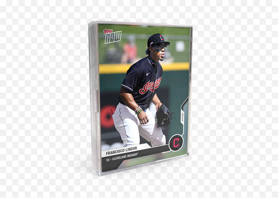 2020 Cleveland Indians Topps Now Road To Opening Day 15 - Card Team Set Print Run 104 Baseball Protective Gear Emoji,Cleveland Indians Logo History