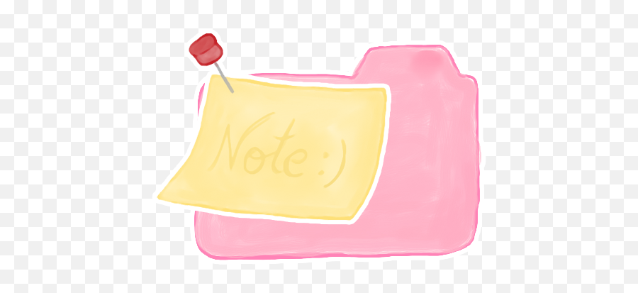 Pink Folder With Note Icon Png Clipart - Note Icon Png Pink Emoji,Notes Icon Png