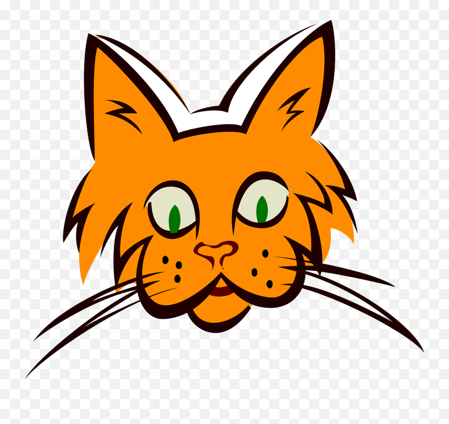 Cat Face Orange - Whisker Clipart Emoji,Cat Ears Png