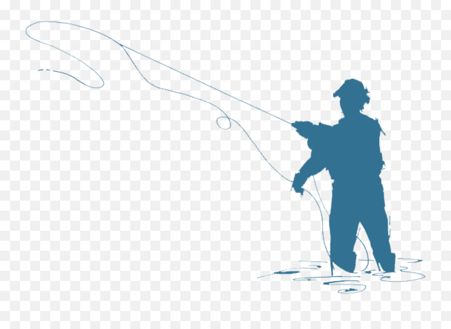 Fisherman Silhouette Fly Fisherman - Fishing Stock Image Png Emoji,Fisherman Clipart