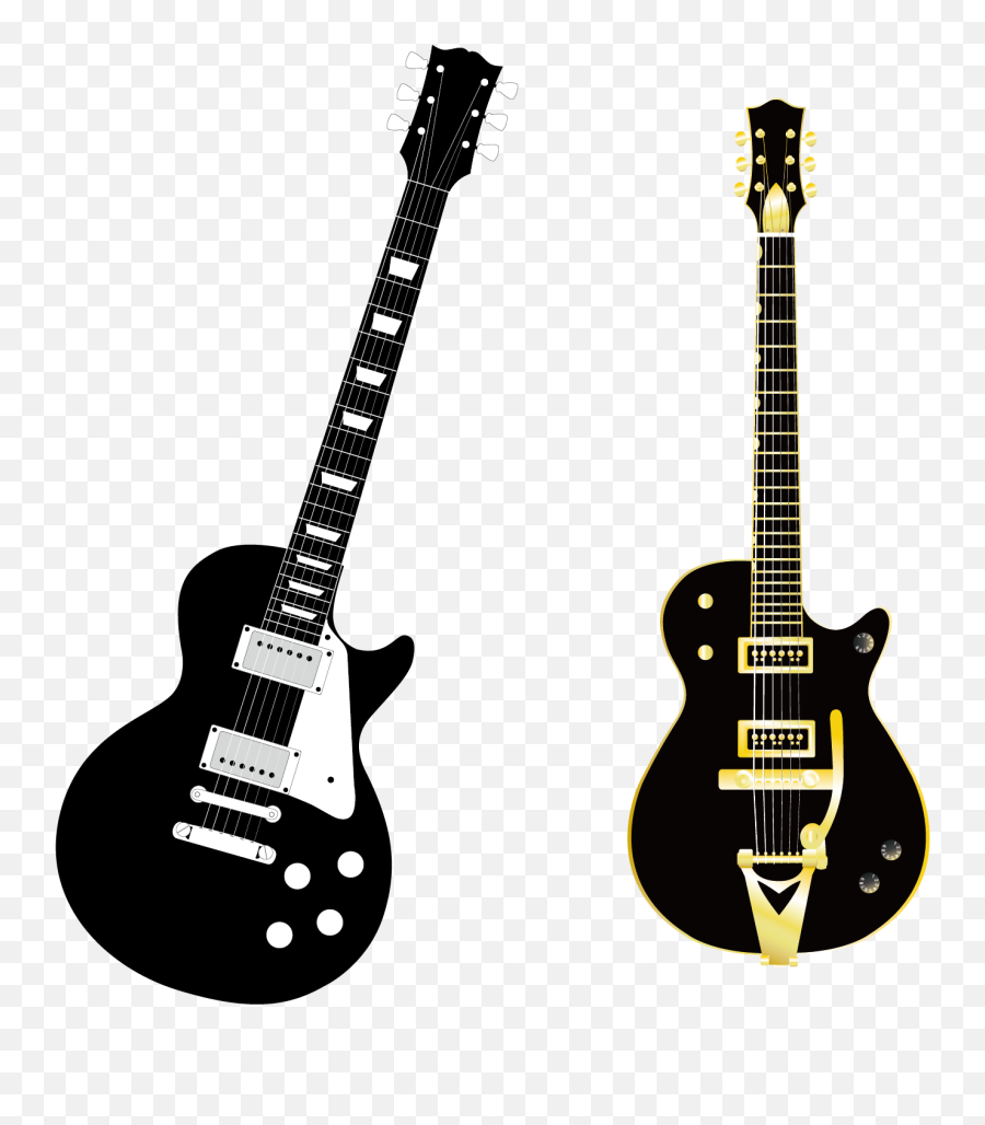 Guitar Amplifier Silhouette - Black Guitar Png Vector Electric Guitar Png Vector Emoji,Guitar Silhouette Png