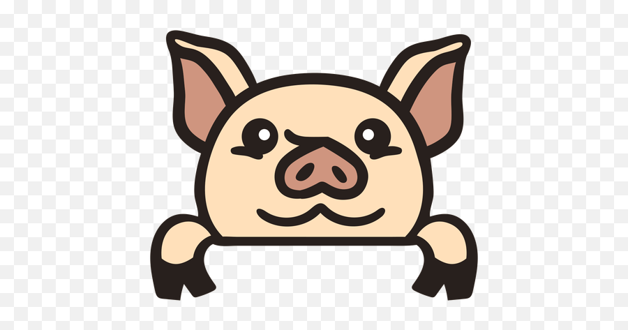 Peekaboo Cute Piglet Flat - Peek A Boo Pig Svg Emoji,Piglet Logo