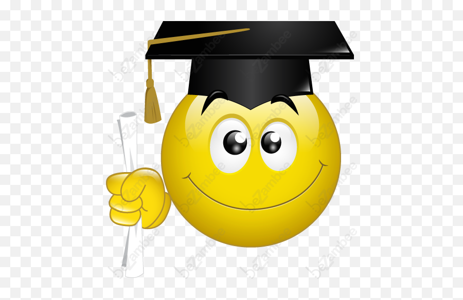 Nerd Glasses Smiley Face For Kids - Student Smiley Square Academic Cap Emoji,Nerd Clipart