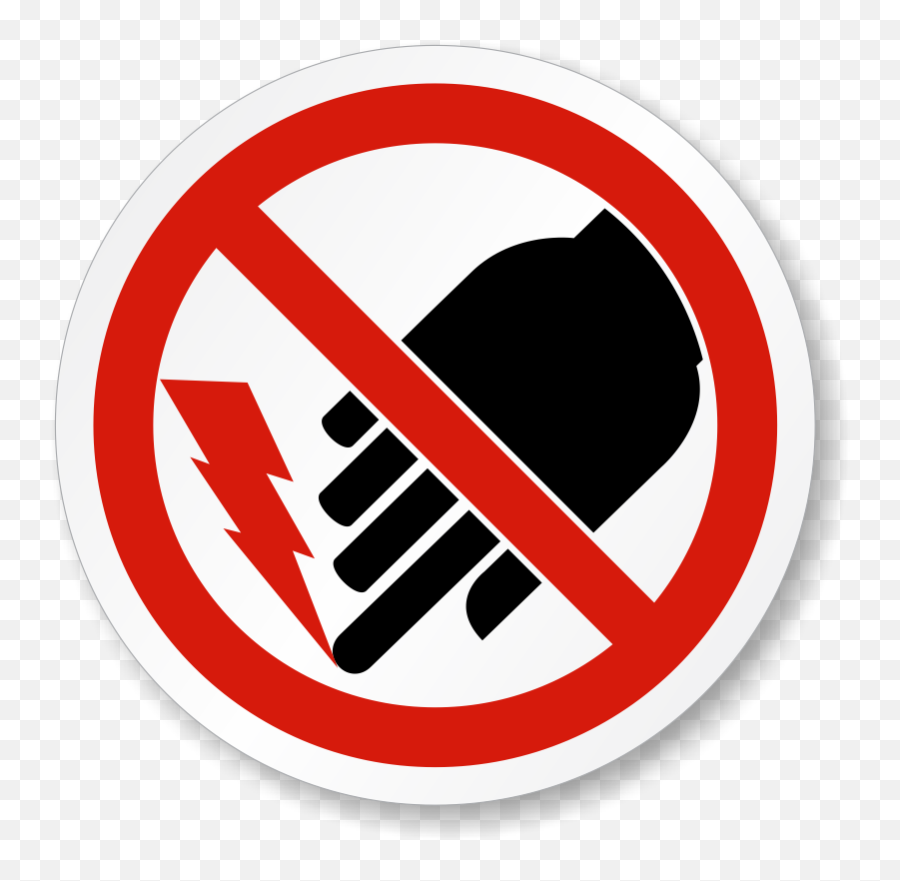 T Touch Electrical Wires Png Download - Do Not Touch Electrical Sign Emoji,Do Not Sign Png